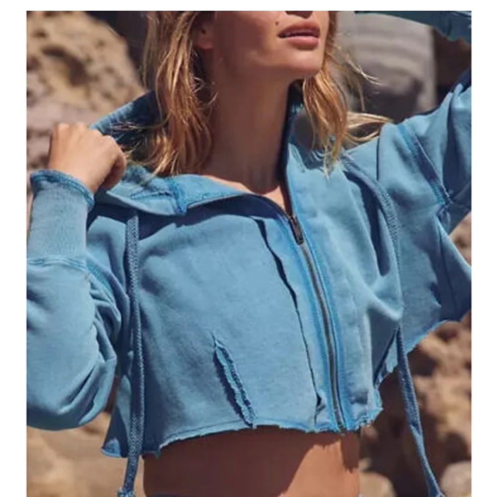 Free People Body Language Cropped Hoodie Jacket